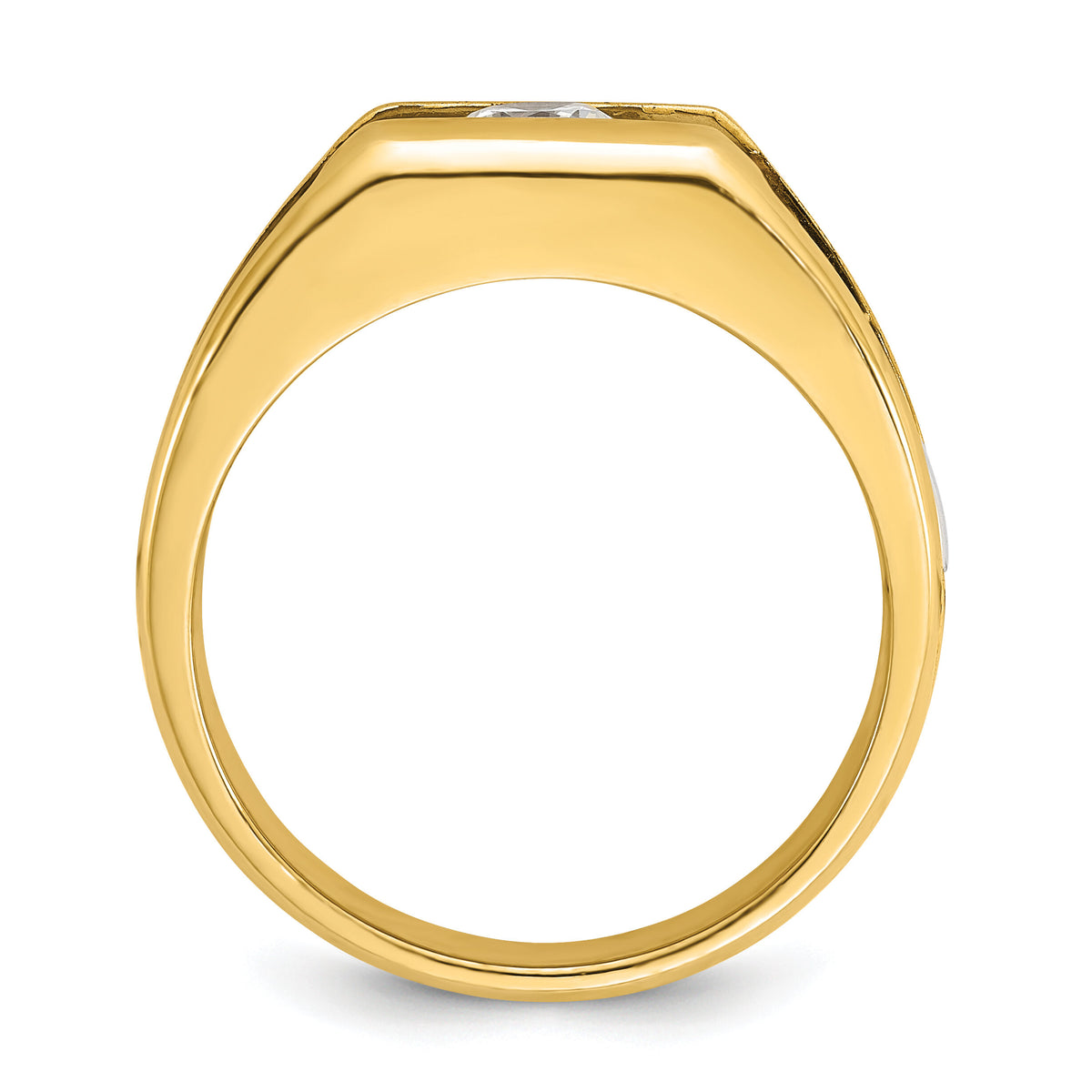 14k Two-tone IBGoodman Men's Diamond Complete Ring-B56862