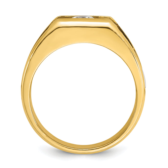 14k Two-tone IBGoodman Men's Diamond Complete Ring-B56862