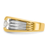14k Two-tone IBGoodman Men's Diamond Complete Ring-B56862