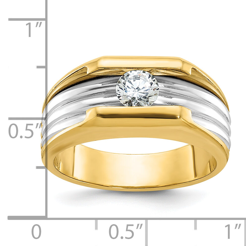 14k Two-tone IBGoodman Men's Diamond Complete Ring-B56862