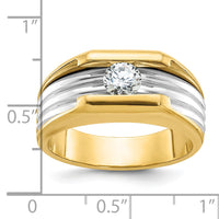 14k Two-tone IBGoodman Men's Diamond Complete Ring-B56862