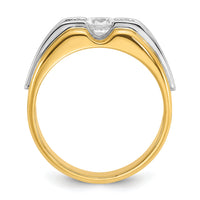 14k Two-tone IBGoodman Men's Diamond Complete Ring-B56874