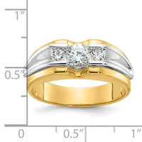 14k Two-tone IBGoodman Men's Diamond Complete Ring-B56874