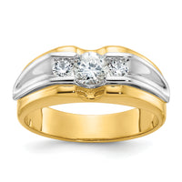 14k Two-tone IBGoodman Men's Diamond Complete Ring-B56874