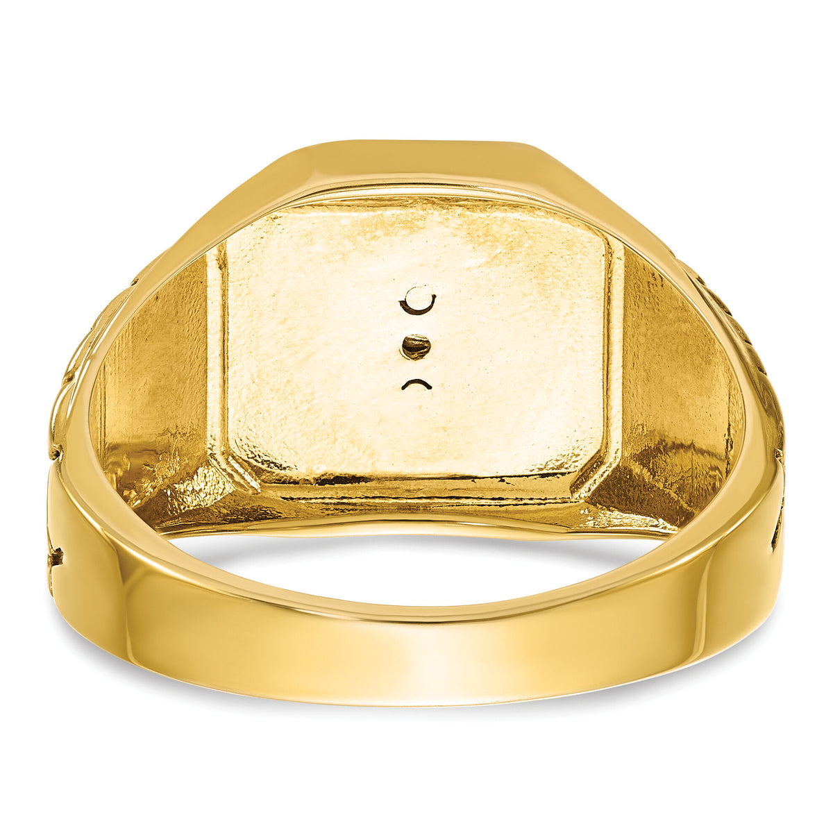 10ktt IBGoodman Men's Textured Blue Lodge Masonic Ring Mounting-B56876