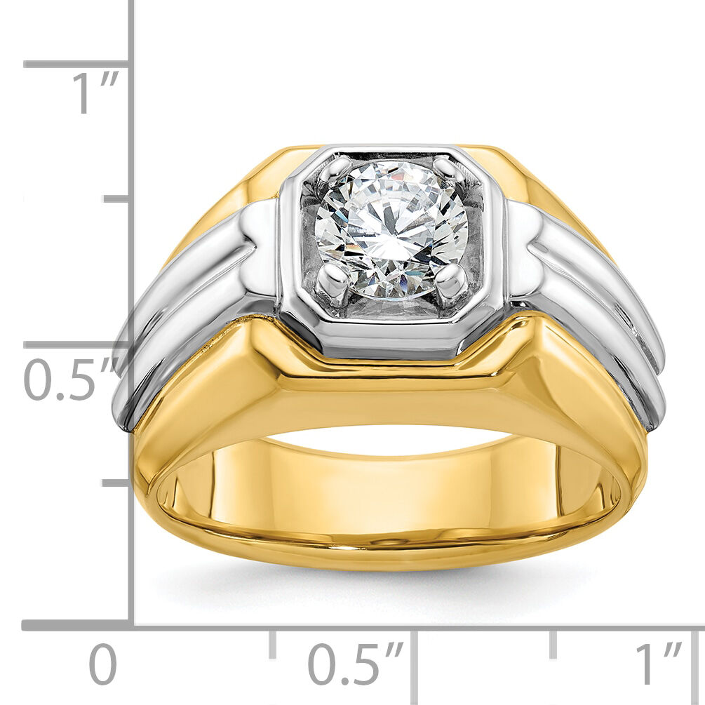 10k Two-tone IBGoodman Men's Diamond Ring Mounting-B56895