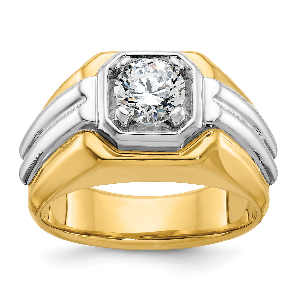 10k Two-tone IBGoodman Men's Diamond Ring Mounting-B56895-0YW