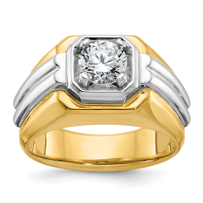 10k Two-tone IBGoodman Men's Diamond Ring Mounting-B56895-0YW