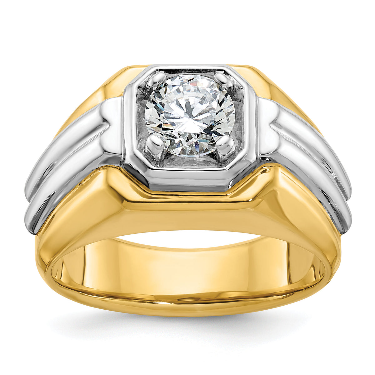 10k Two-tone IBGoodman Men's Diamond Ring Mounting-B56895