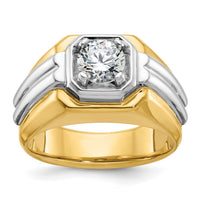 10k Two-tone IBGoodman Men's Diamond Ring Mounting-B56895