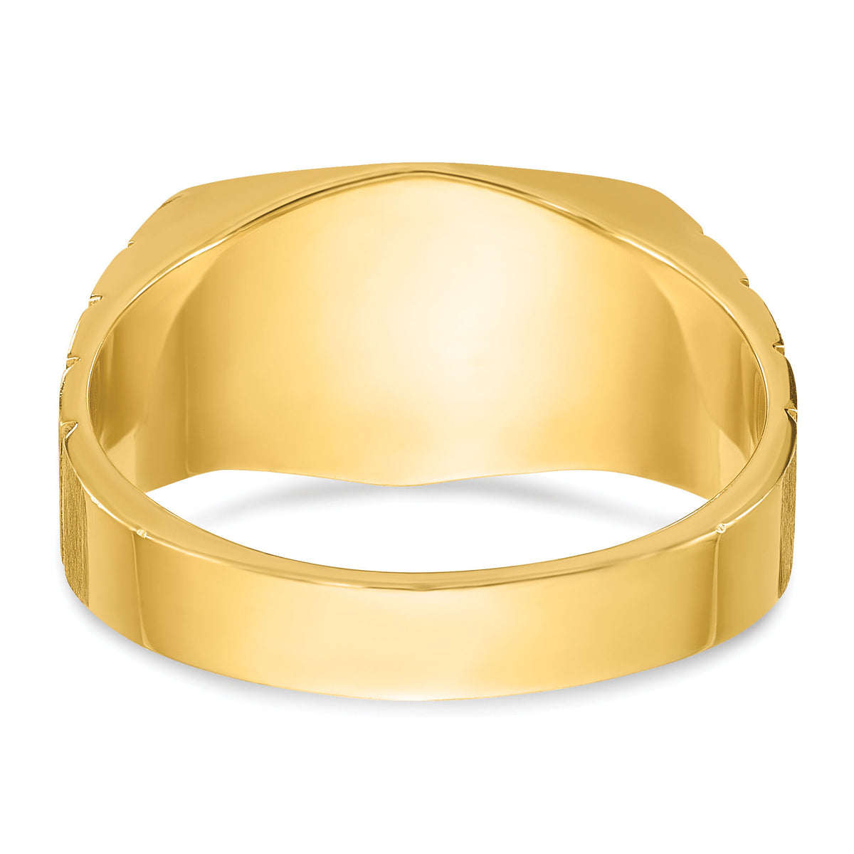 14k 1/3 carat Lab Grown Dia VS/SI+ G+ Comp Polished & Satin Men's Ring-B56922