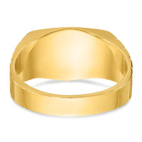 14k 1/3 carat Lab Grown Dia VS/SI+ G+ Comp Polished & Satin Men's Ring-B56922