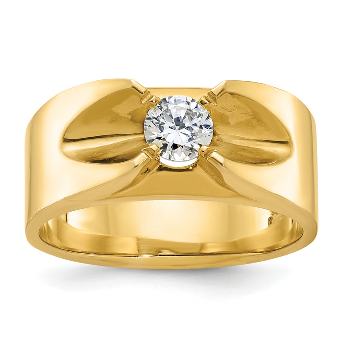 14k IBGoodman Men's Diamond Complete Ring-B56926-4YAA