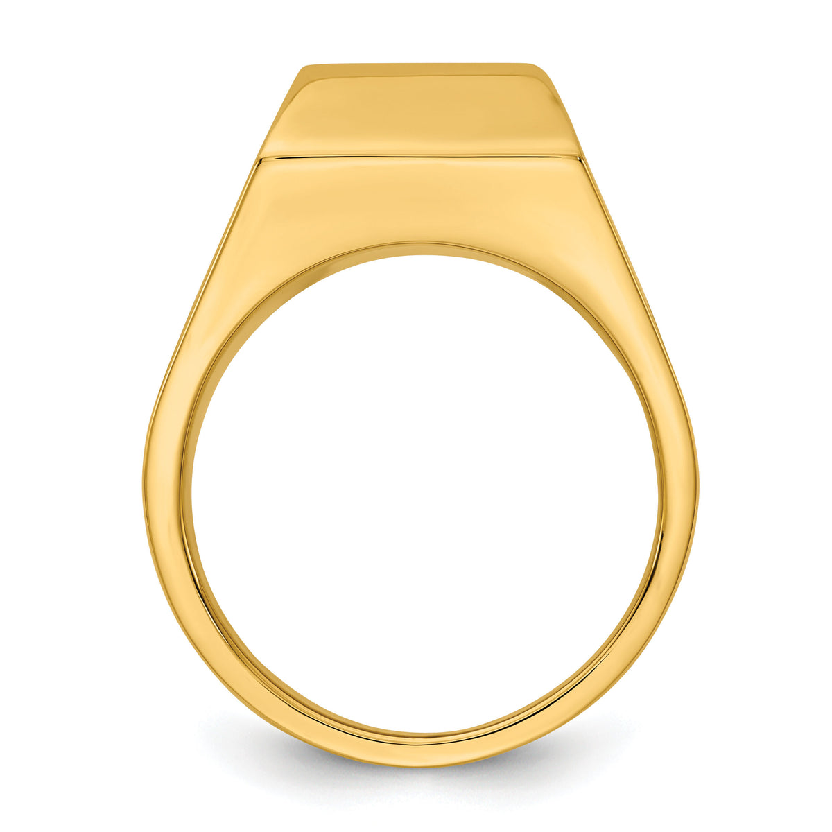 14k Polished 8.3 mm Diamond Center Men's Ring Mounting-B56959