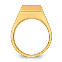 14k Polished 8.3 mm Diamond Center Men's Ring Mounting-B56959