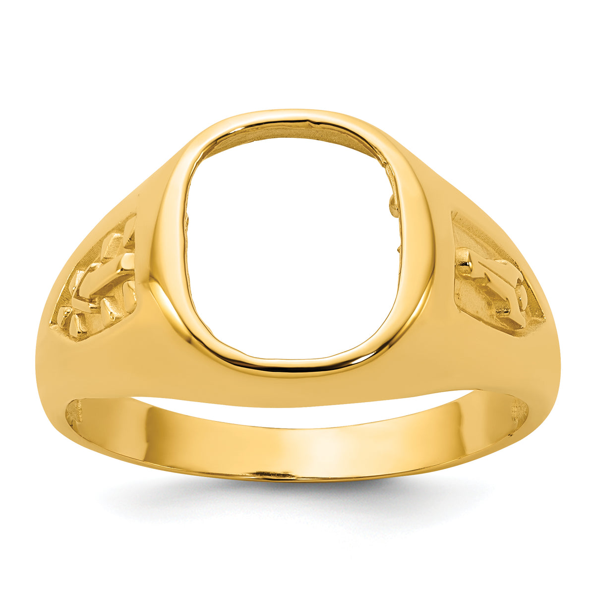 10k IBGoodman Men's Textured Blue Lodge Masonic Ring Mounting-B57688-0Y