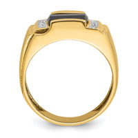 10k IBGoodman Men's Gemstone and Diamond Ring Mounting-B57702