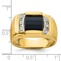 10k IBGoodman Men's Gemstone and Diamond Ring Mounting-B57702