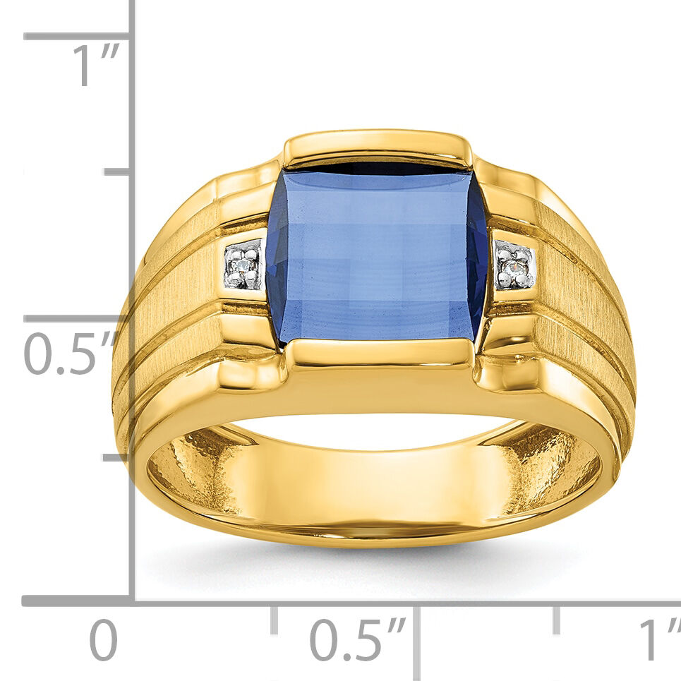 10k IBGoodman Men's Gemstone and Diamond Ring Mounting-B57709
