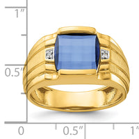 10k IBGoodman Men's Gemstone and Diamond Ring Mounting-B57709