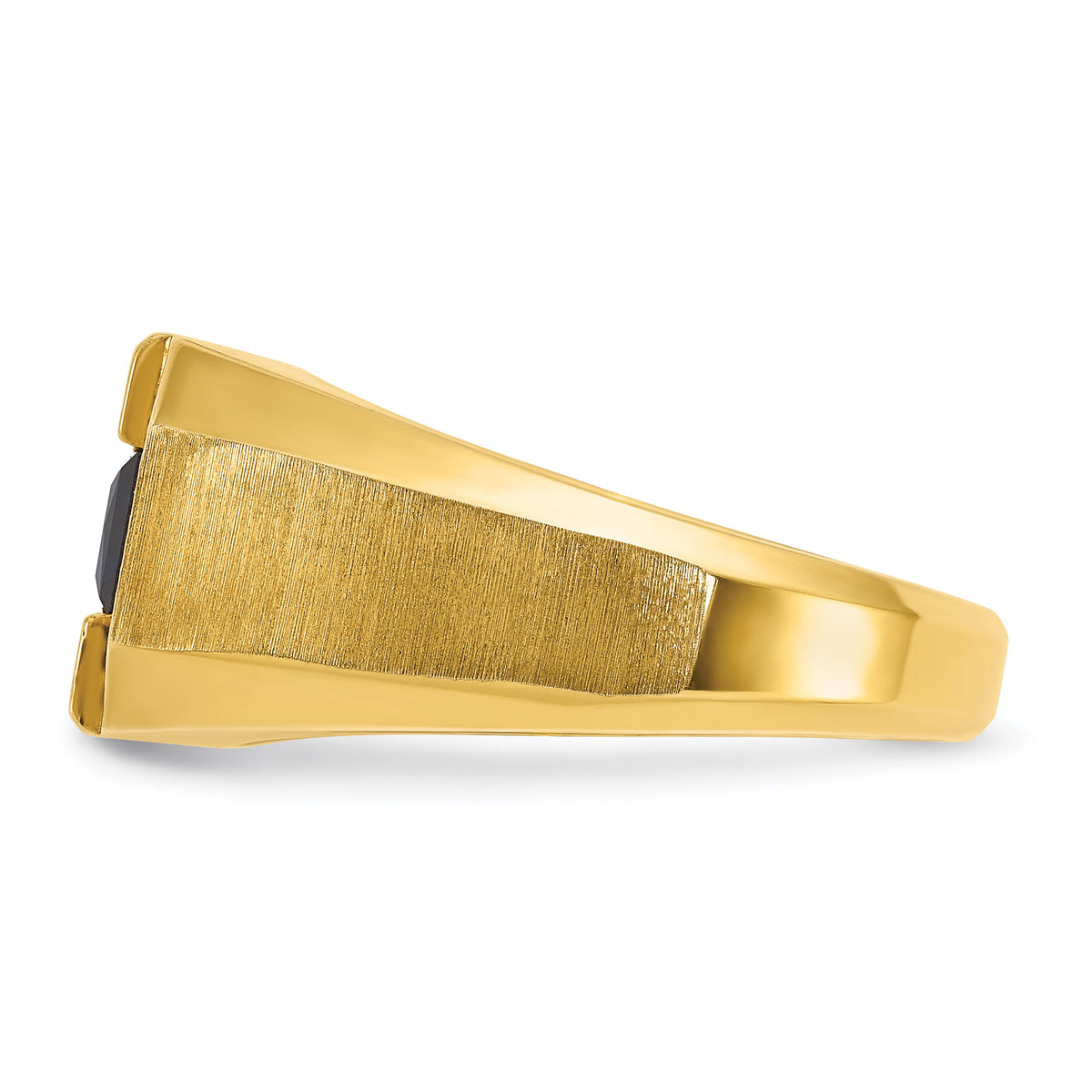 14k IBGoodman Men's Cr.Sapphire and Diamond Satin Complete Ring-B57720