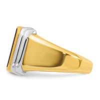 14k Two-tone IBGoodman Men's Onyx Complete Ring-B57826