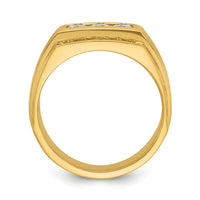 14k 3/4 ct Lab Grown Diamond VS/SI+ G+ Polished & Satin Men's Ring-B58017