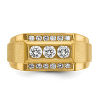 14k 3/4 ct Lab Grown Diamond VS/SI+ G+ Polished & Satin Men's Ring-B58017