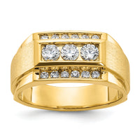 14k 3/4 ct Lab Grown Diamond VS/SI+ G+ Polished & Satin Men's Ring-B58017