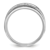 14k White Gold Polished and Brushed Five Stone Men's Ring Mounting-B58075
