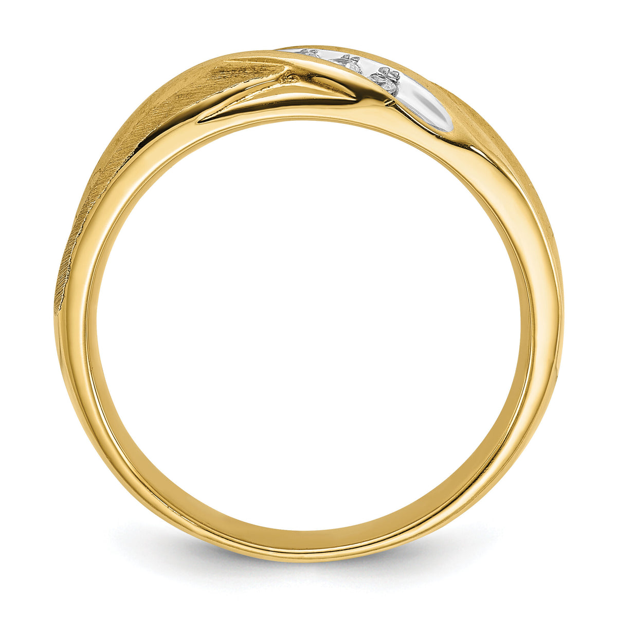 IBGoodman 14k Polished and Satin Men's Ring Mounting-B58125