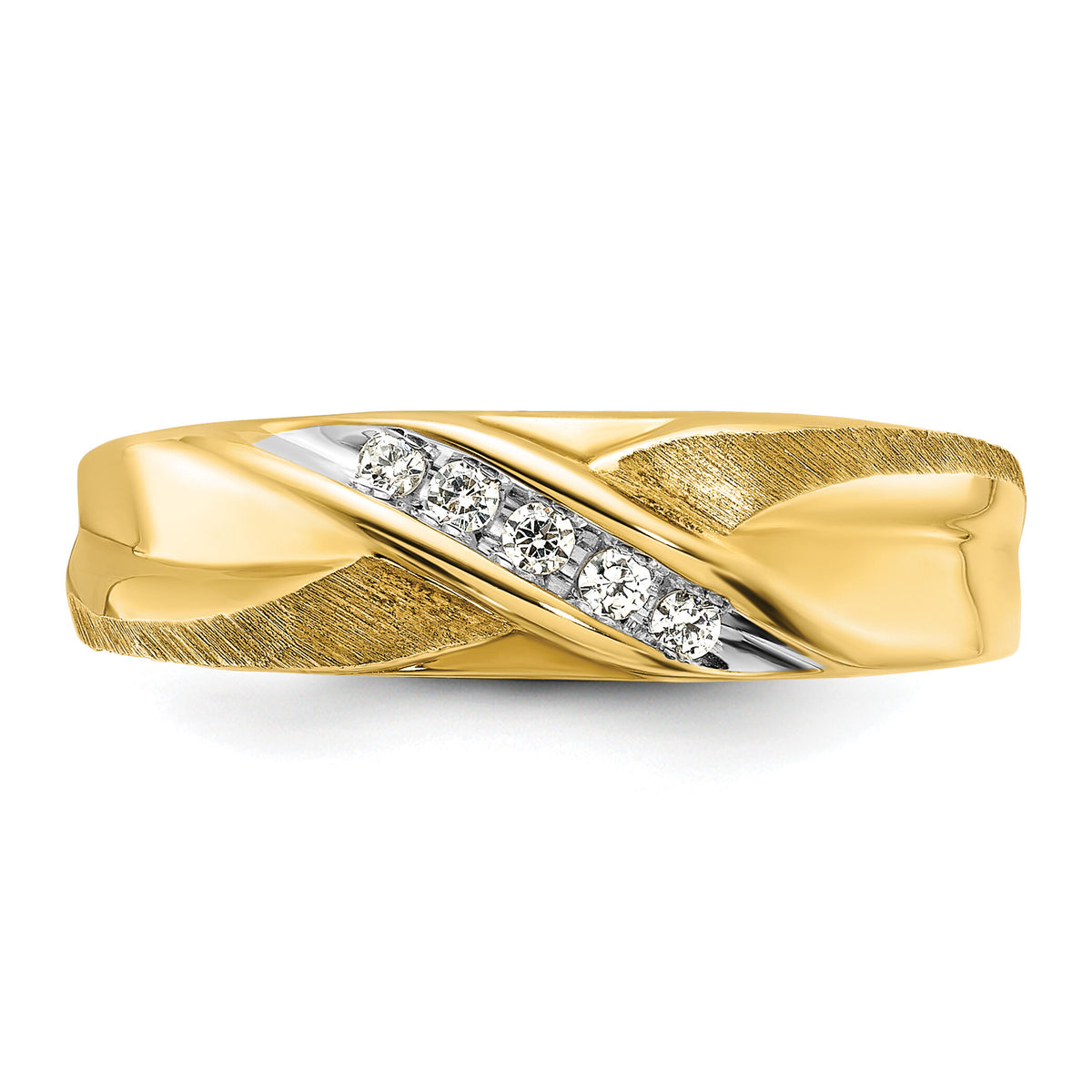 IBGoodman 14k Polished and Satin Men's Ring Mounting-B58125