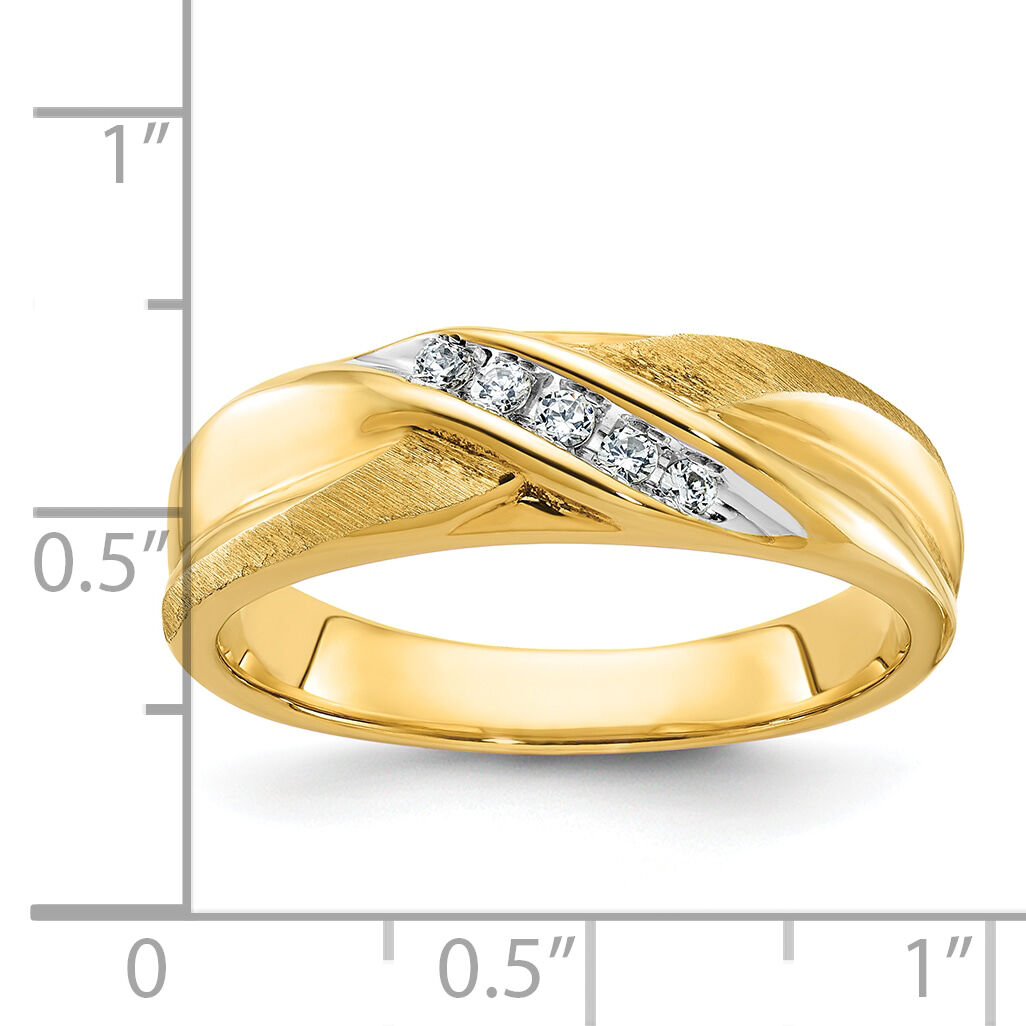 IBGoodman 14k Polished and Satin Men's Ring Mounting-B58125