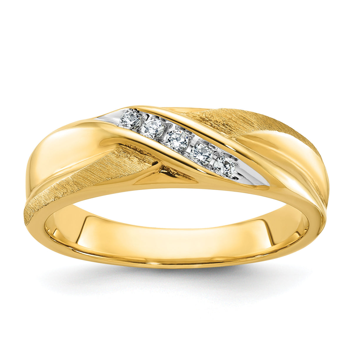IBGoodman 14k Polished and Satin Men's Ring Mounting-B58125
