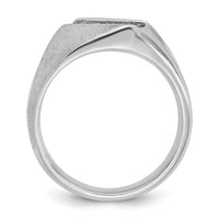 14k White Gold IBGoodman Men's Polished & Satin Diamond Ring-B58172