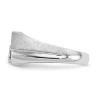 14k White Gold IBGoodman Men's Polished & Satin Diamond Ring-B58172