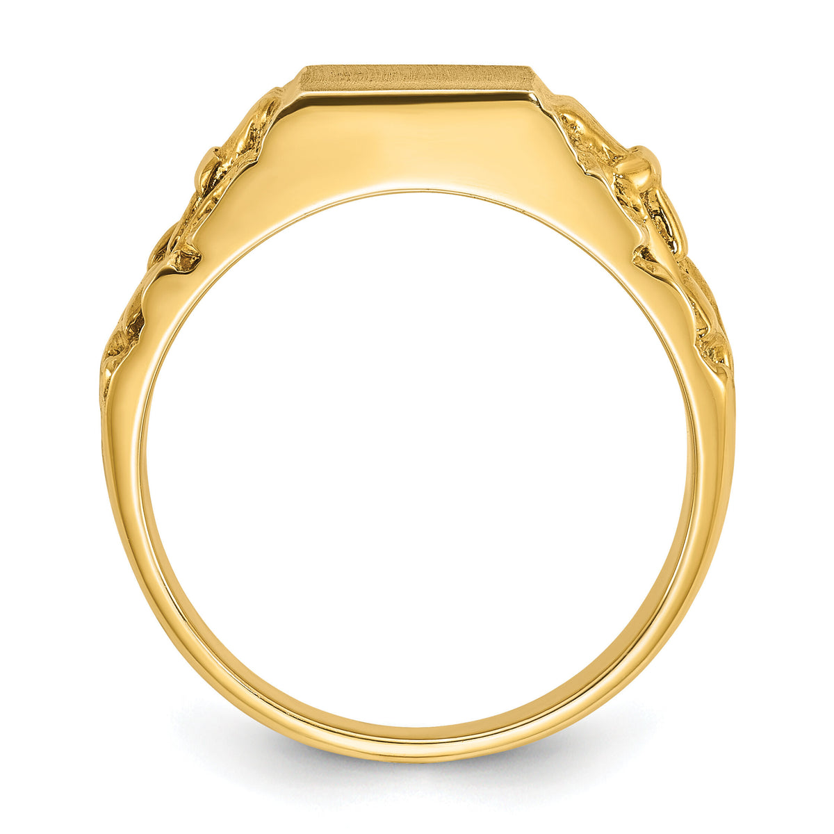 10k IBGoodman 13x9mm Men's Signet Ring-B58185