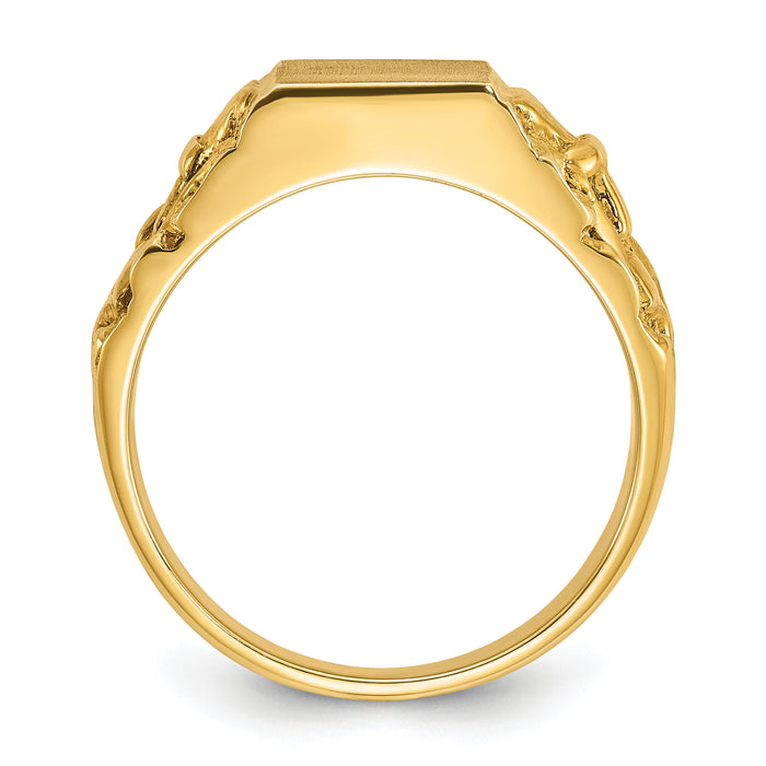 10k IBGoodman 13x9mm Men's Signet Ring-B58185