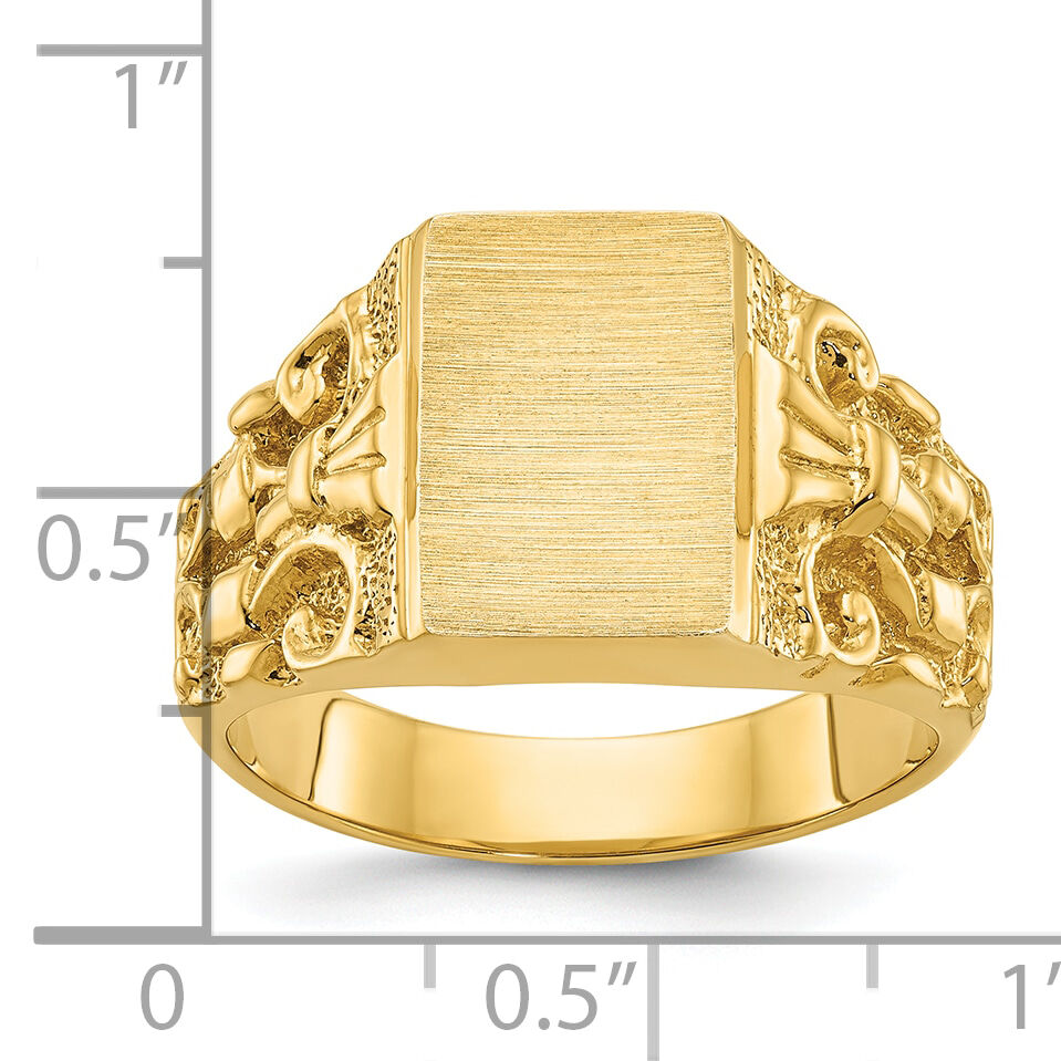 10k IBGoodman 13x9mm Men's Signet Ring-B58185