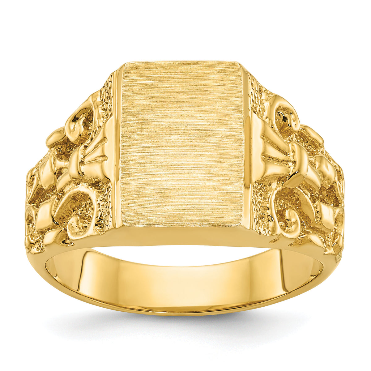 10k IBGoodman 13x9mm Men's Signet Ring-B58185