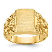 10k IBGoodman 13x9mm Men's Signet Ring-B58185