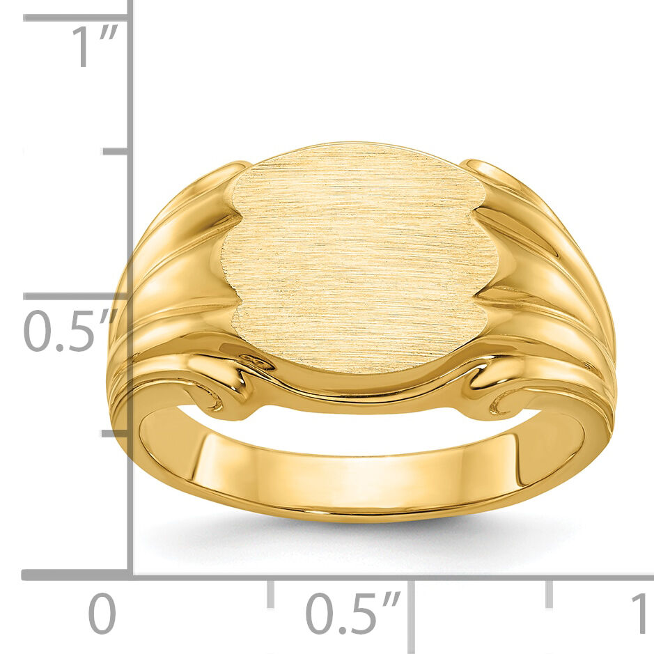 14k IBGoodman 12x10mm Men's Signet Ring-B58187