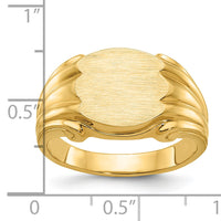 14k IBGoodman 12x10mm Men's Signet Ring-B58187