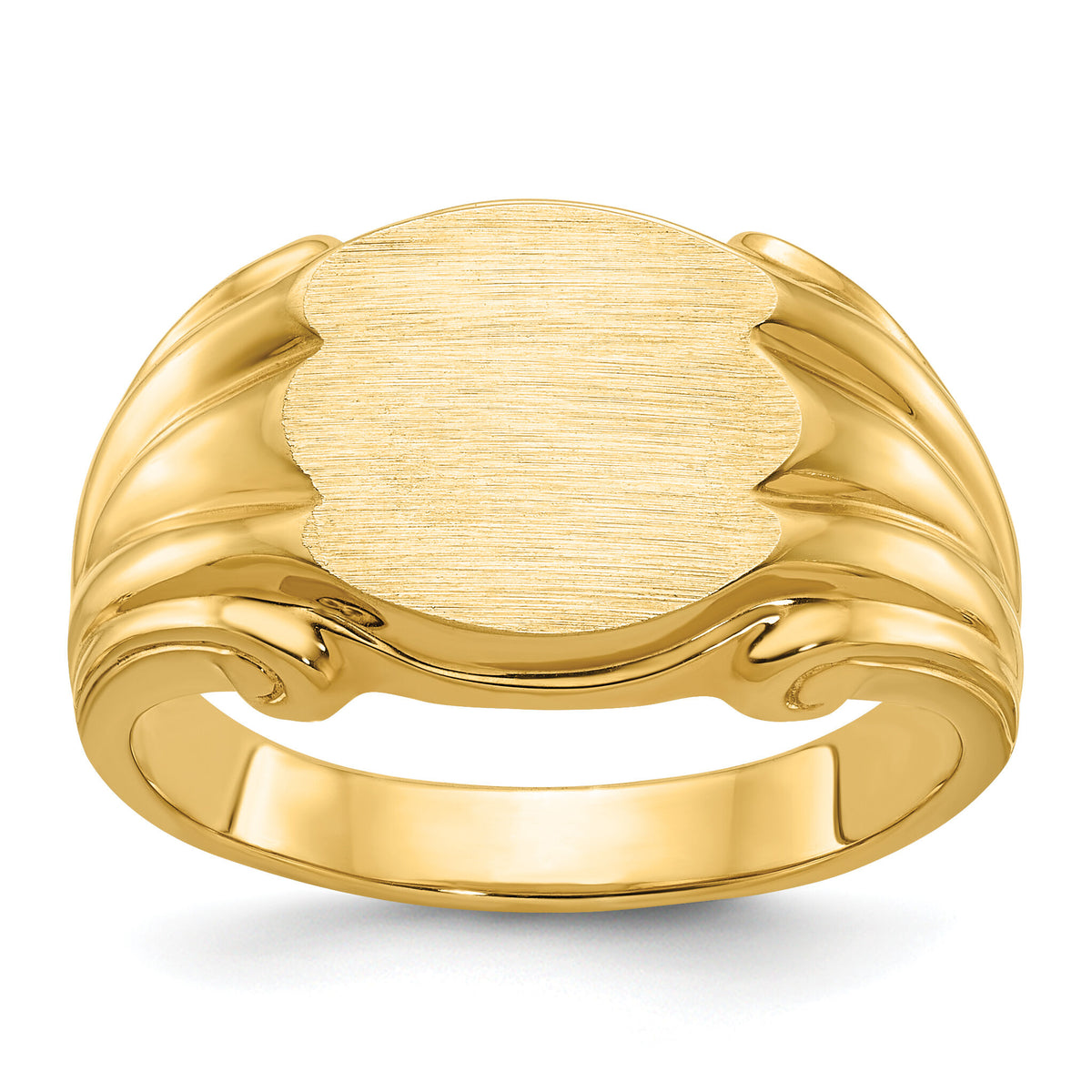 14k IBGoodman 12x10mm Men's Signet Ring-B58187