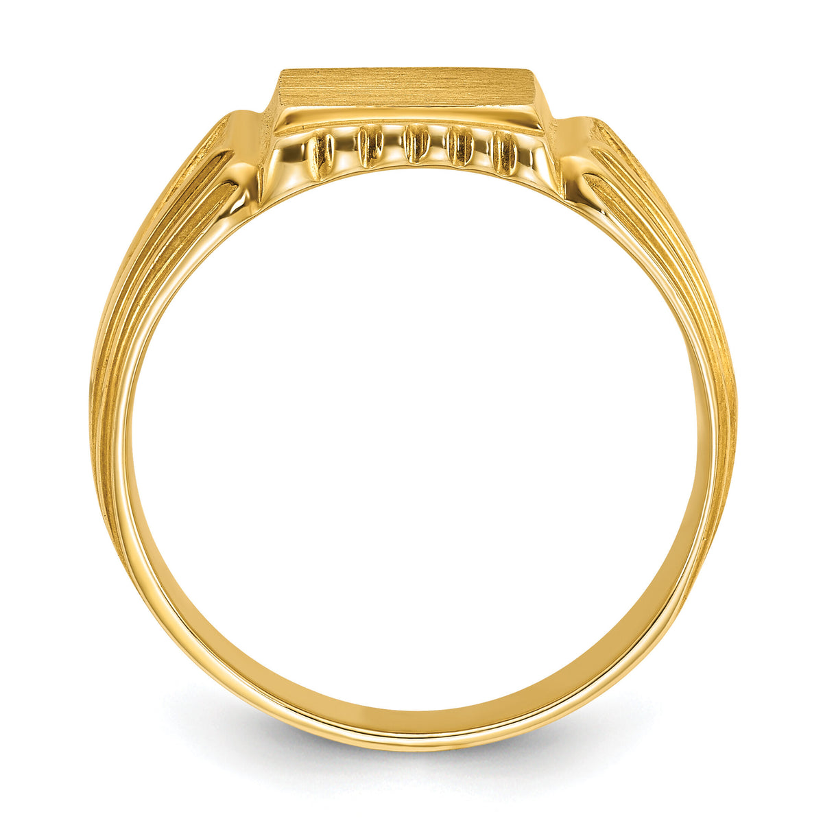 14k IBGoodman 10x10mm Men's Square Signet Ring-B58188