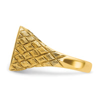 10k IBGoodman 13.5x15mm Men's Cushion Signet Ring-B58189