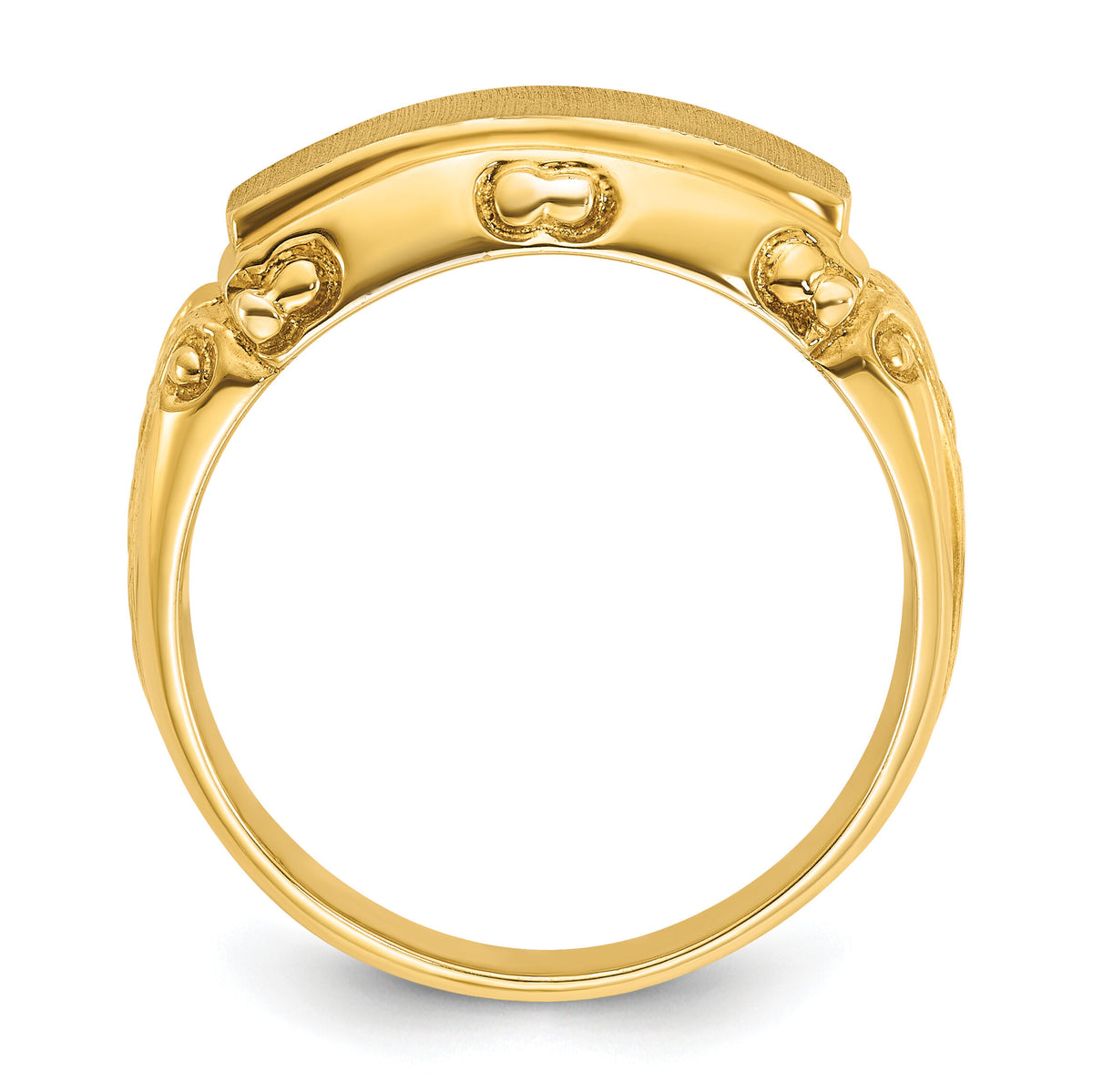 10k IBGoodman 15x7mm Men's Signet Ring-B58191