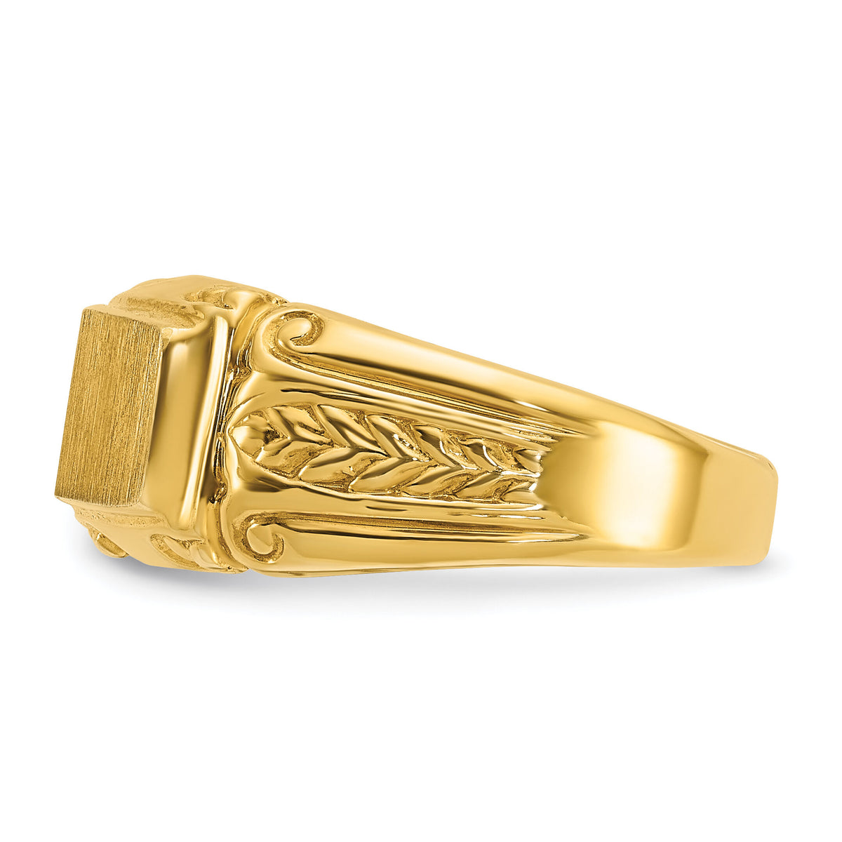 10k IBGoodman 15x7mm Men's Signet Ring-B58191