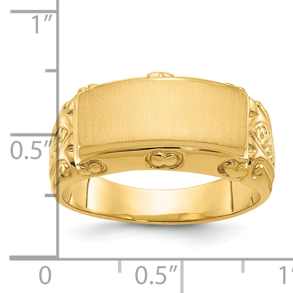 10k IBGoodman 15x7mm Men's Signet Ring-B58191