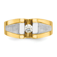 14k Two-tone 1/4 carat Lab Grown Diamond VS/SI+ G+ Complete Men's Ring-B58199